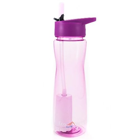 ECOVESSEL Eco Vessel TRIAV750VI Ultra Lite Tritan 25 oz Water Bottle - 100 gal Filter; Violet TRIAV750VI